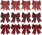 Red Buffalo Plaid Bows 12PCS Christmas Tree Bows Christmas Wreath Bow for Christmas Outdoor Decorations